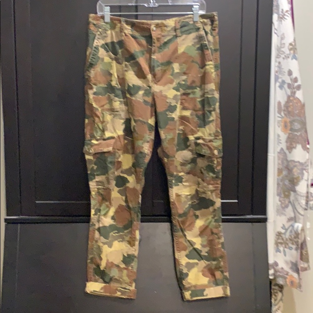 Anthropologie camo pants